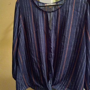Long Sleeve Striped Blouse